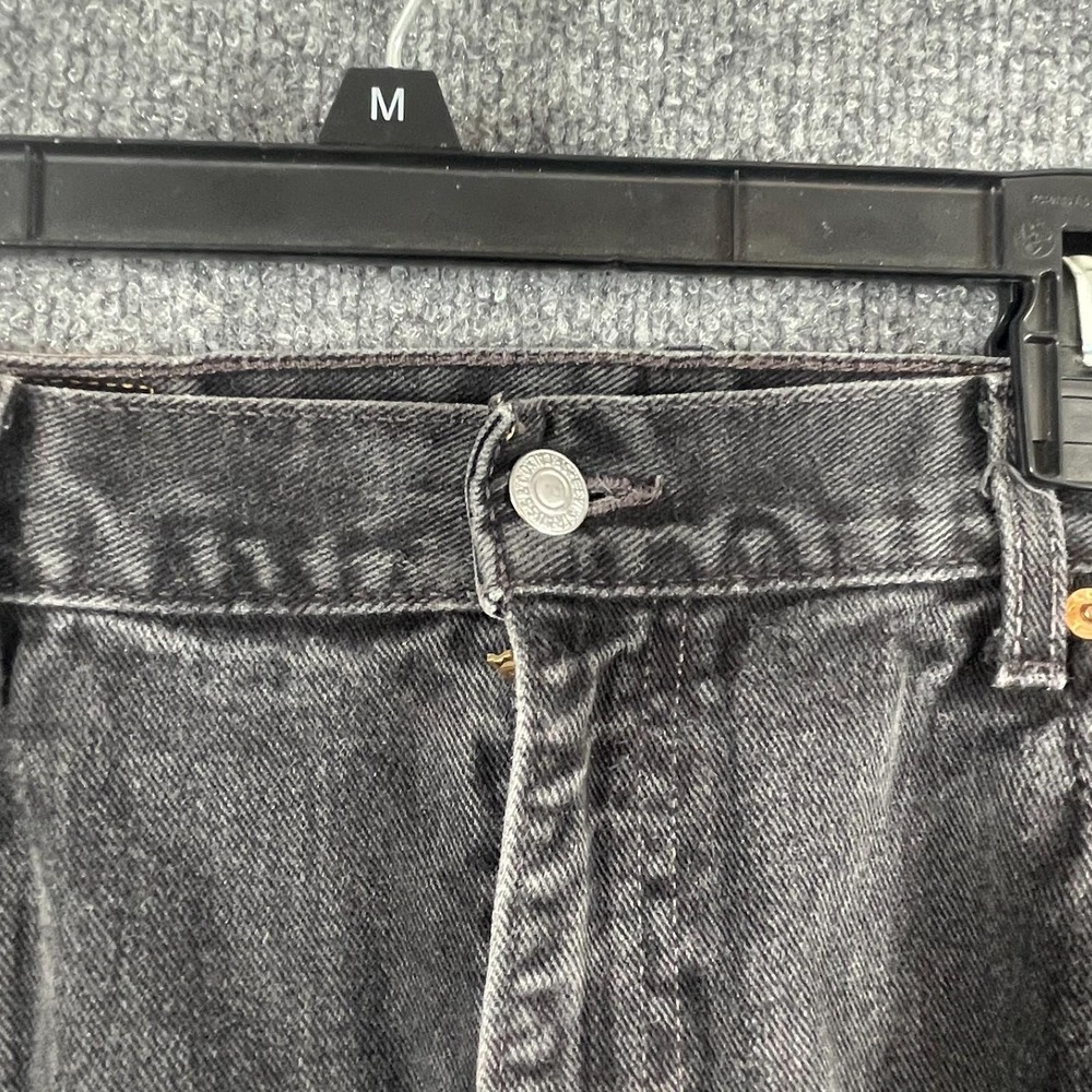 VTG Levis Jeans Mens 40x30 Actual 38x30 Black Regular Fit Red Tab Straight Leg - Picture 9 of 16